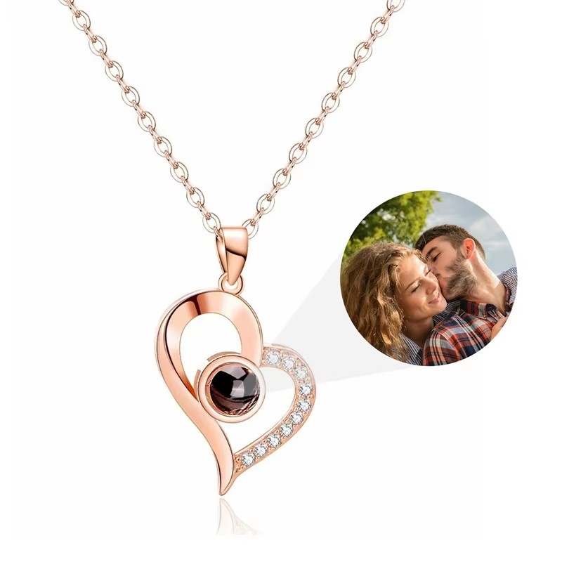 Rose Swirl Heart pendant